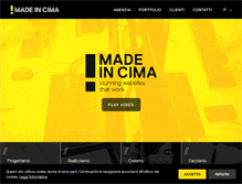Tablet Screenshot of madeincima.it